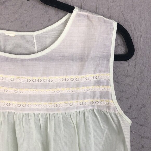Vintage Nightgown Womens Small Mint Green Sheer Feminine Farmhouse Nightie - Picture 7 of 16